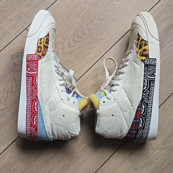 Nike Drop Type Mid 'Patchwork' Sneakers Sz Mens 8.5 - Picture 5 of 10